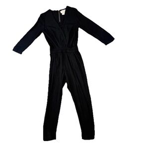 A.L.C. Rae Black Jumpsuit Size 2 Long Sleeve V-Neck 100% Viscose NWT 299CP